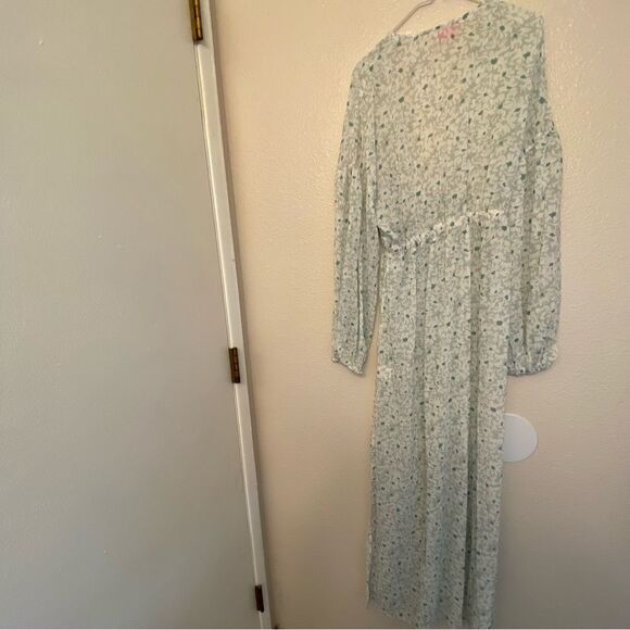 Pink Lily Cardigan Kimono Know Your Reason sheer Floral Duster festival cover S - Picture 4 of 10